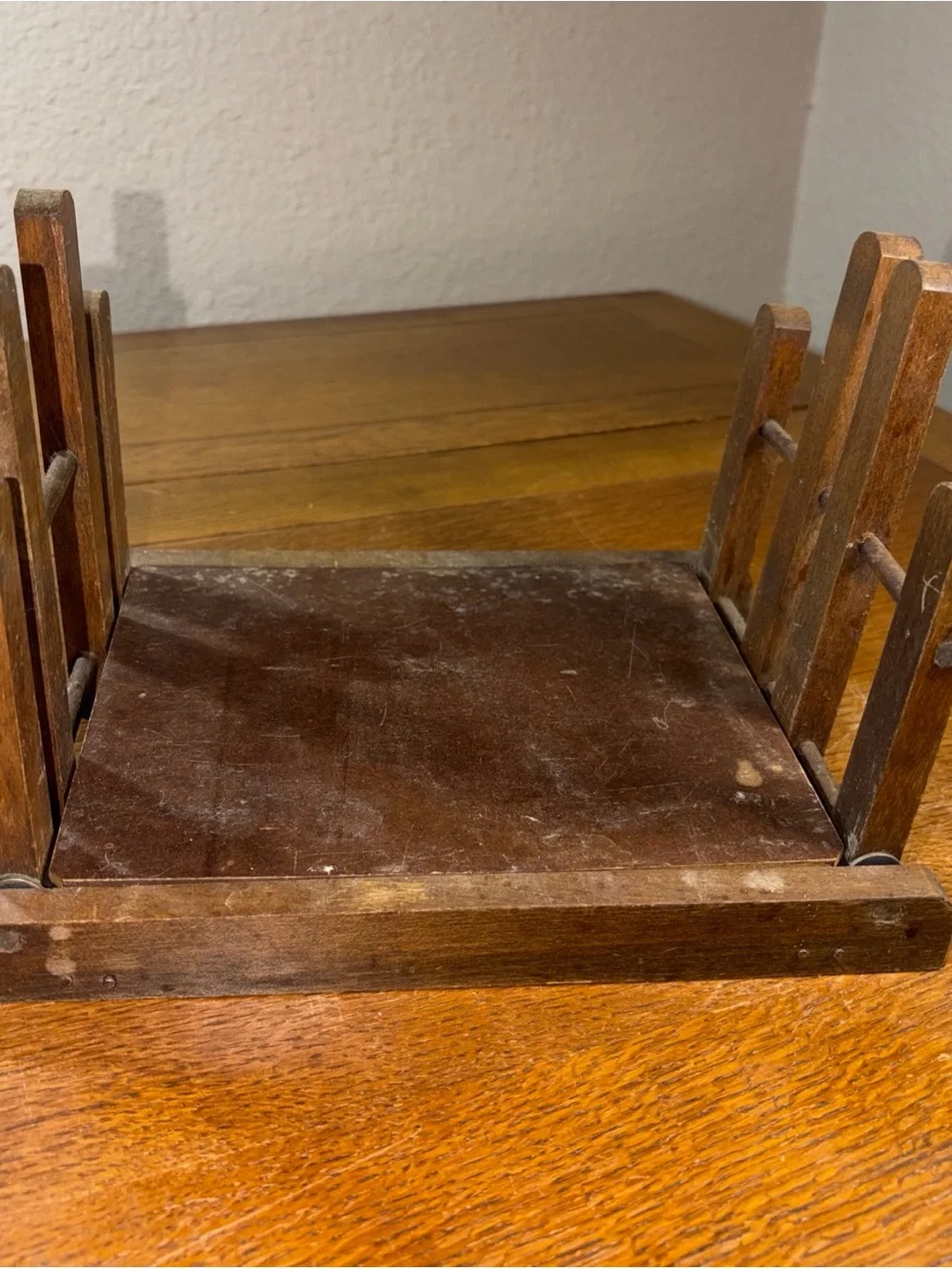 Vintage Oak Mission Style Arts & Crafts Book Rack